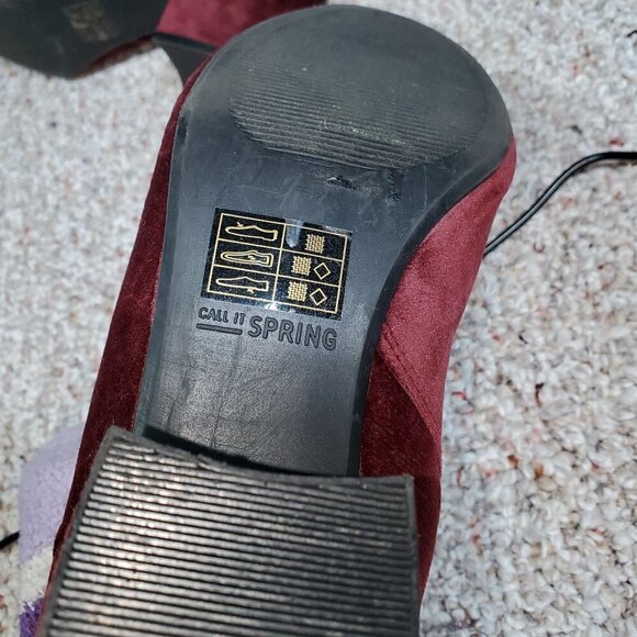 Call It Spring Ankle Velvet Boots Womens Size 8.5 - Picture 7 of 10